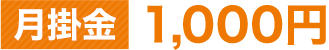 月掛金 1,000円