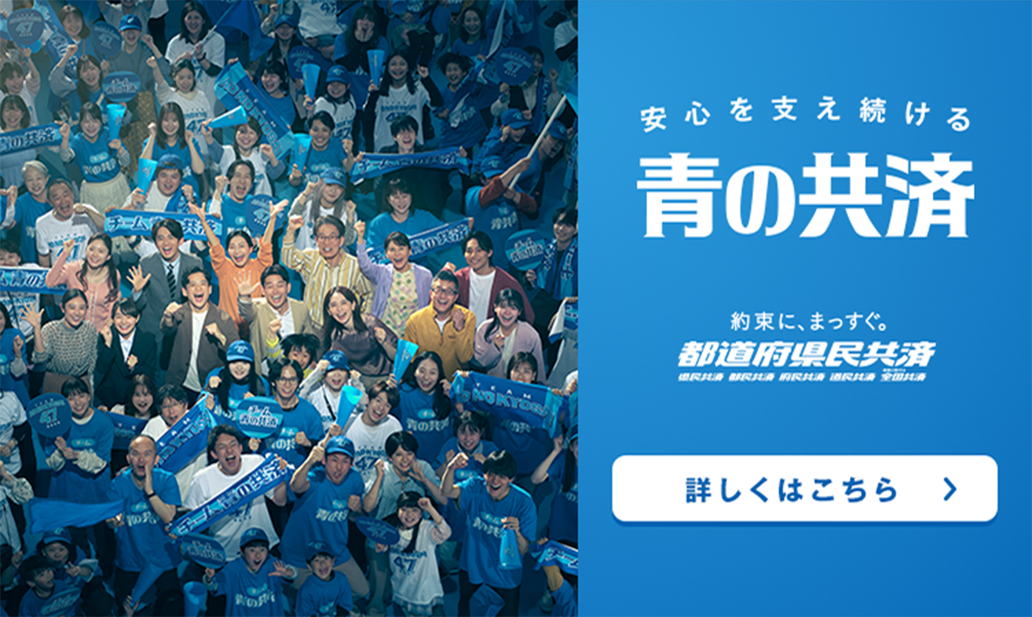 安心を支え続ける 青の共済 詳しくはこちら