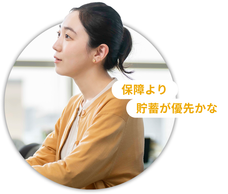 保障より貯蓄が優先かな
